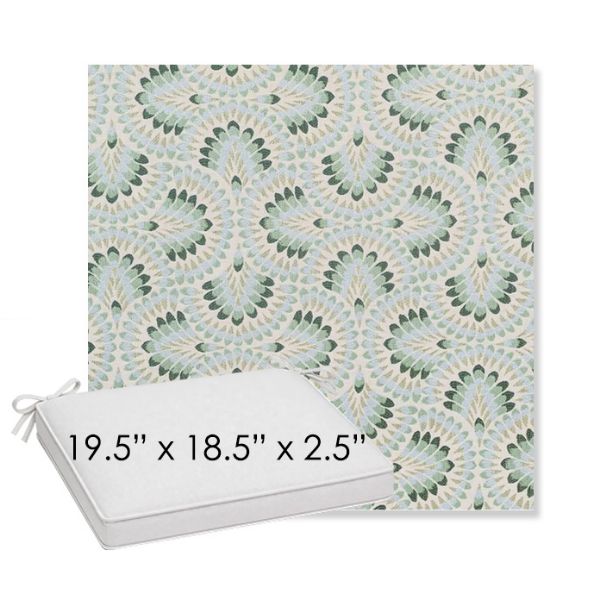 Picture of Plume Spring | Sunbrella® 19.5" x 18.5" Outdoor Dining Cushion