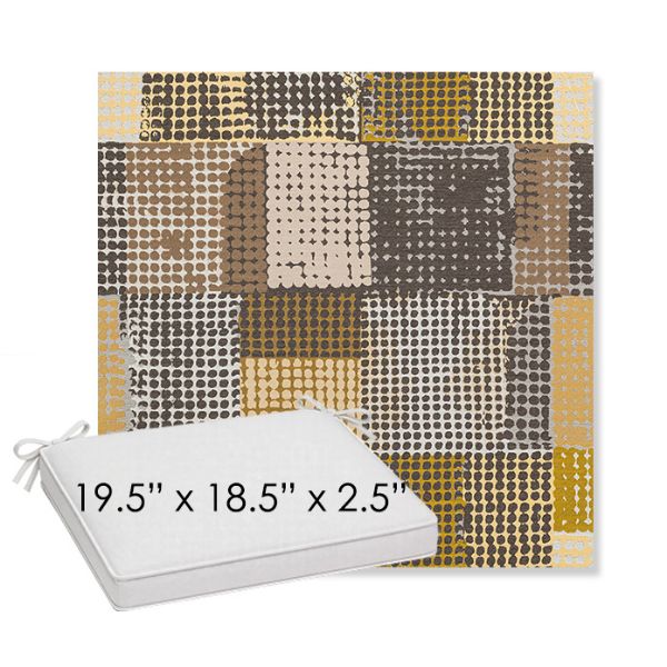 Picture of Pop Corn | Sunbrella® 19.5" x 18.5" Outdoor Dining Cushion