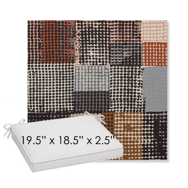 Picture of Pop Punchcard | Sunbrella® 19.5" x 18.5" Outdoor Dining Cushion