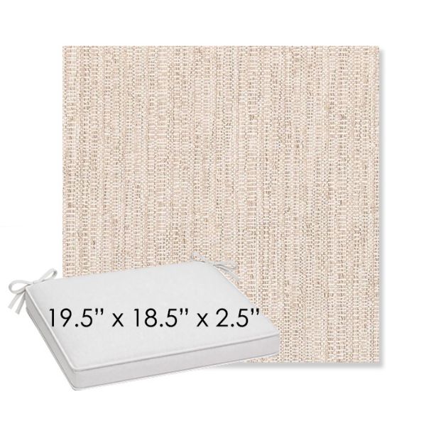 Picture of Poros Linen | Sunbrella® 19.5" x 18.5" Outdoor Dining Cushion