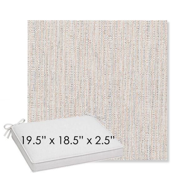 Picture of Poros Sky | Sunbrella® 19.5" x 18.5" Outdoor Dining Cushion