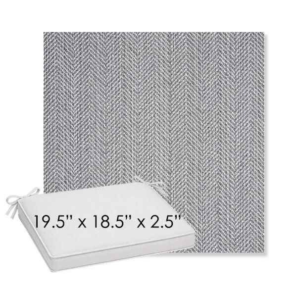 Picture of Posh Graphite | Sunbrella® 19.5" x 18.5" Outdoor Dining Cushion
