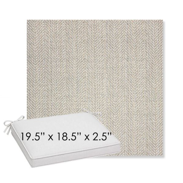 Picture of Posh Pebble | Sunbrella® 19.5" x 18.5" Outdoor Dining Cushion