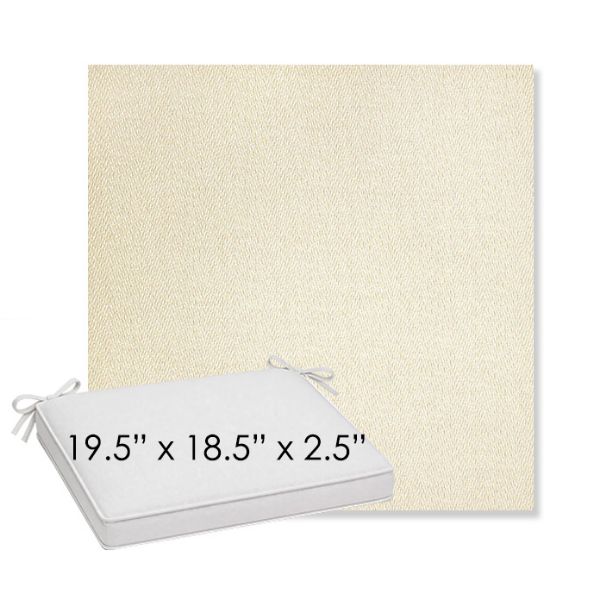 Picture of Posh Salt | Sunbrella® 19.5" x 18.5" Outdoor Dining Cushion