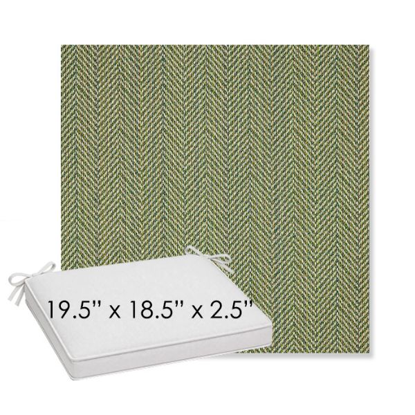 Picture of Posh Shamrock | Sunbrella® 19.5" x 18.5" Outdoor Dining Cushion