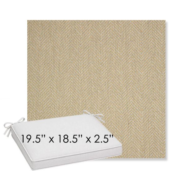 Picture of Posh Shiitake | Sunbrella® 19.5" x 18.5" Outdoor Dining Cushion