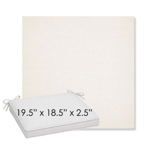 Picture of Posh Snow | Sunbrella® 19.5" x 18.5" Outdoor Dining Cushion