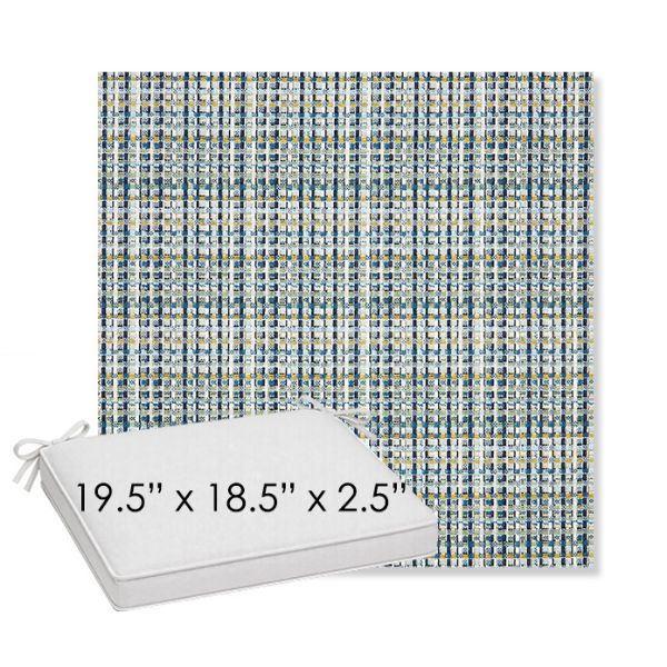 Picture of Principle Lagoon | Sunbrella® 19.5" x 18.5" Outdoor Dining Cushion