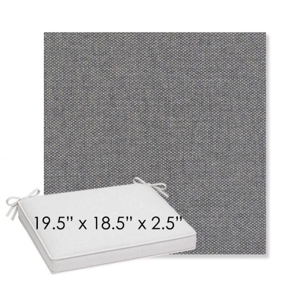 Picture of Proof Slate | Sunbrella® 19.5" x 18.5" Outdoor Dining Cushion