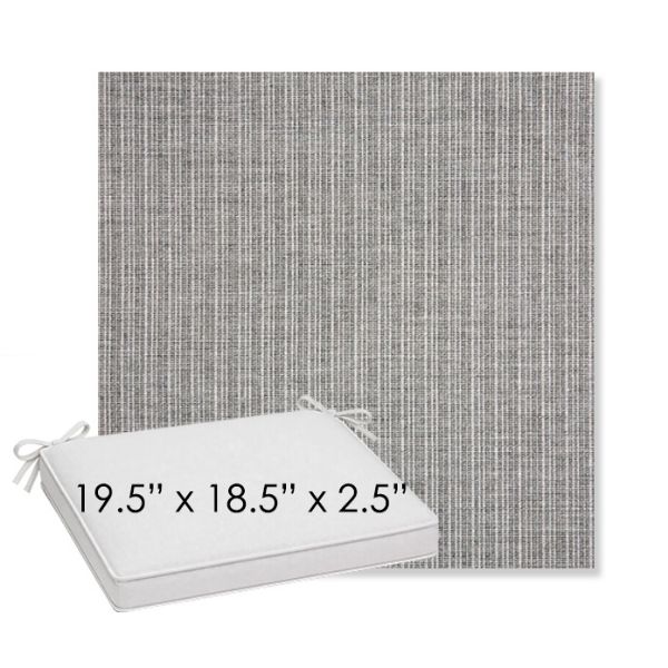 Picture of Proven Ash | Sunbrella® 19.5" x 18.5" Outdoor Dining Cushion