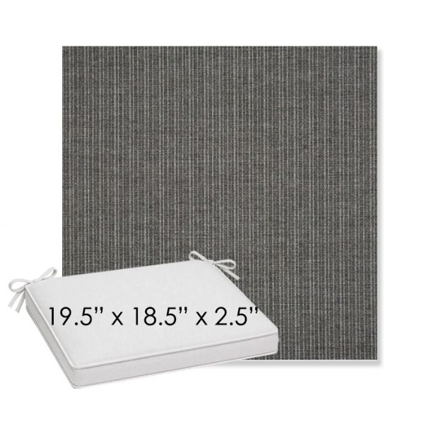 Picture of Proven Charcoal | Sunbrella® 19.5" x 18.5" Outdoor Dining Cushion