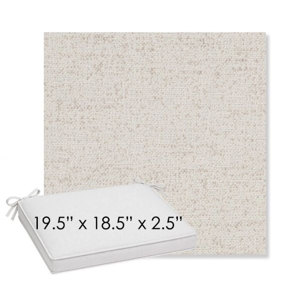 Picture of Rafi Pearl | Sunbrella® 19.5" x 18.5" Outdoor Dining Cushion