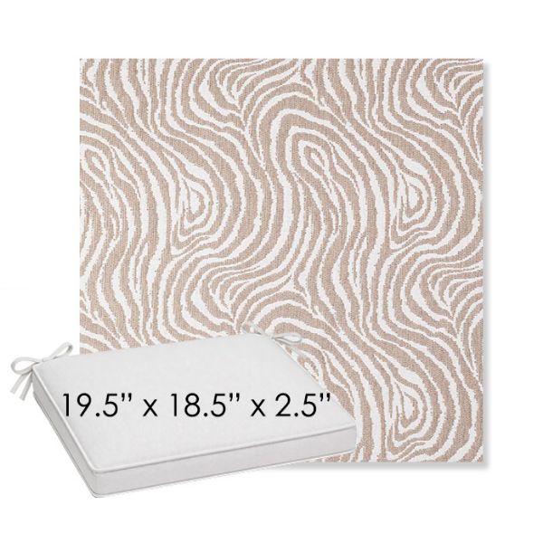 Picture of Rapids Camel | Sunbrella® 19.5" x 18.5" Outdoor Dining Cushion