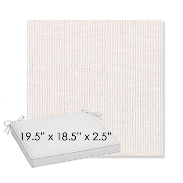 Picture of Replay Linen | Sunbrella® 19.5" x 18.5" Outdoor Dining Cushion