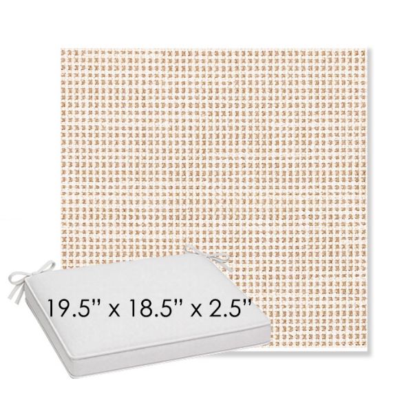 Picture of Rest Bisque | Sunbrella® 19.5" x 18.5" Outdoor Dining Cushion
