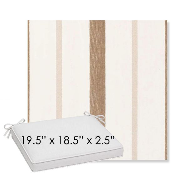 Picture of Revival Sand | Sunbrella® 19.5" x 18.5" Outdoor Dining Cushion