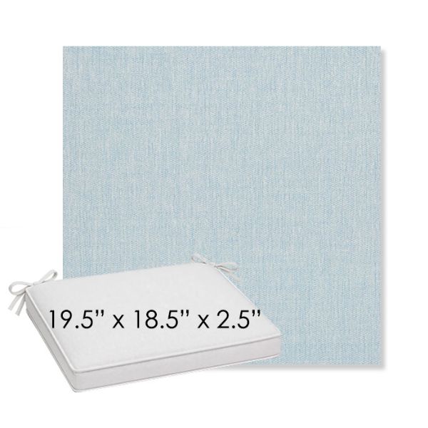 Picture of Ritsy Sky | Sunbrella® 19.5" x 18.5" Outdoor Dining Cushion