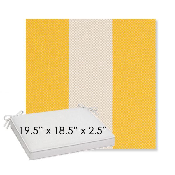 Picture of Rothko Lemonade | Sunbrella® 19.5" x 18.5" Outdoor Dining Cushion