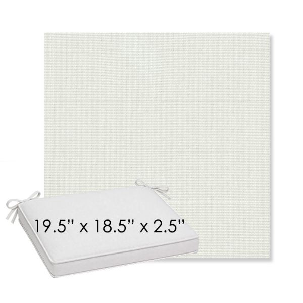 Picture of Sailcloth Salt | Sunbrella® 19.5" x 18.5" Outdoor Dining Cushion