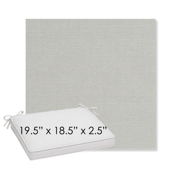 Picture of Sailcloth Seagull | Sunbrella® 19.5" x 18.5" Outdoor Dining Cushion