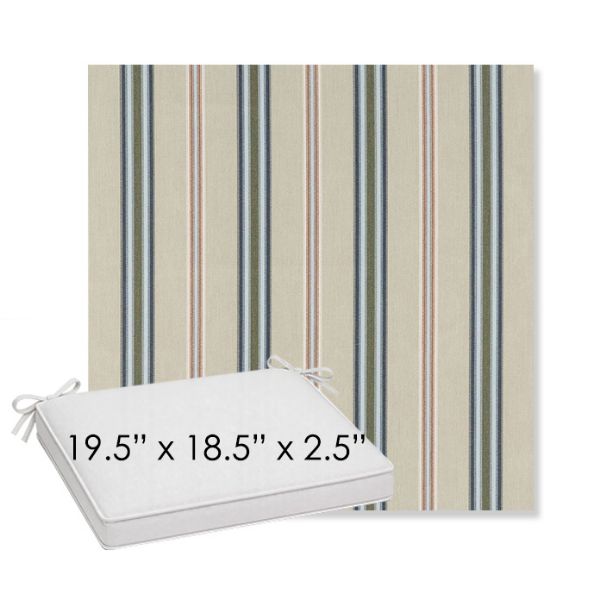 Picture of Saltillo Sagebrush | Sunbrella® 19.5" x 18.5" Outdoor Dining Cushion