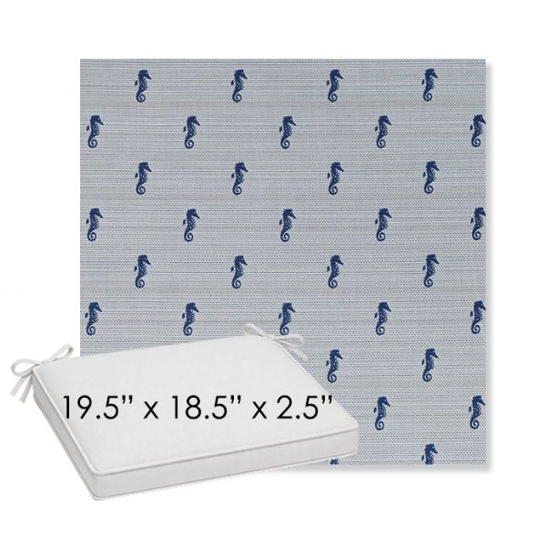 Picture of Schooner Neptune | Sunbrella® 19.5" x 18.5" Outdoor Dining Cushion