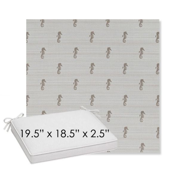 Picture of Schooner Plank | Sunbrella® 19.5" x 18.5" Outdoor Dining Cushion
