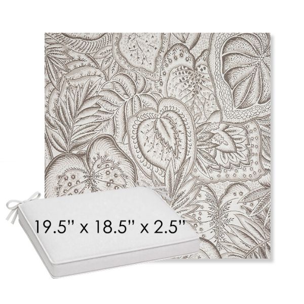 Picture of Sensibility Linen | Sunbrella® 19.5" x 18.5" Outdoor Dining Cushion
