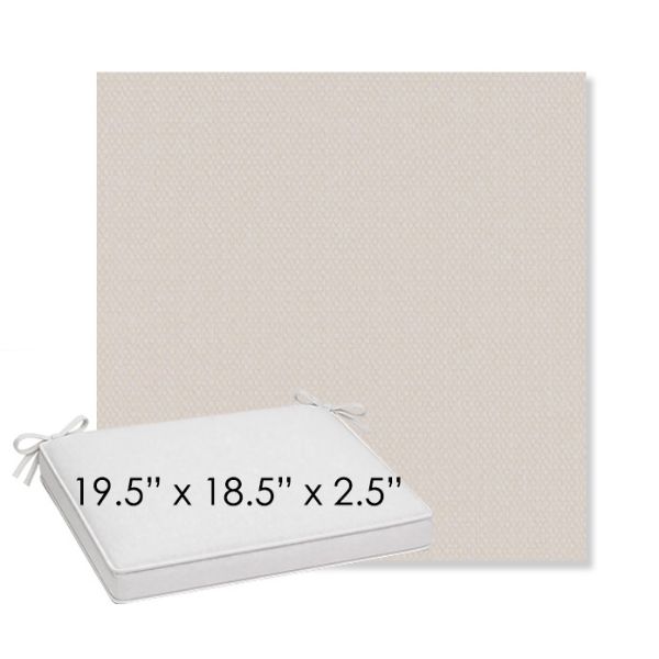 Picture of Shelter White | Sunbrella® 19.5" x 18.5" Outdoor Dining Cushion
