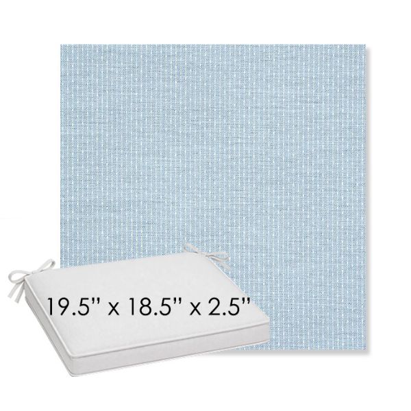 Picture of Solo Ocean | Sunbrella® 19.5" x 18.5" Outdoor Dining Cushion