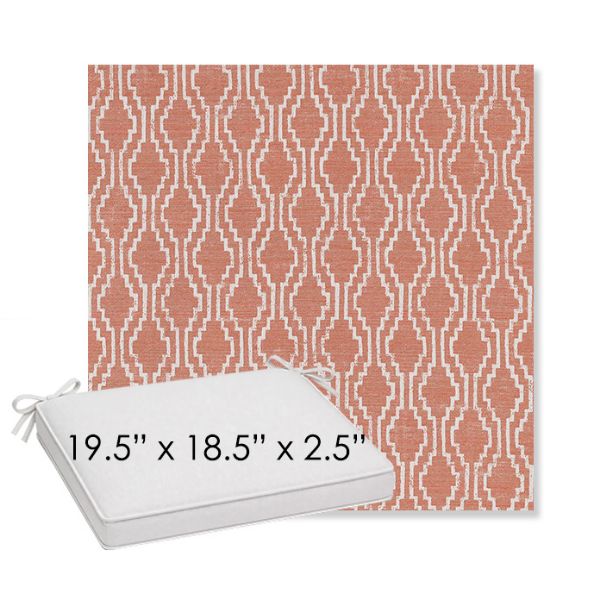 Picture of Solve Clay | Sunbrella® 19.5" x 18.5" Outdoor Dining Cushion