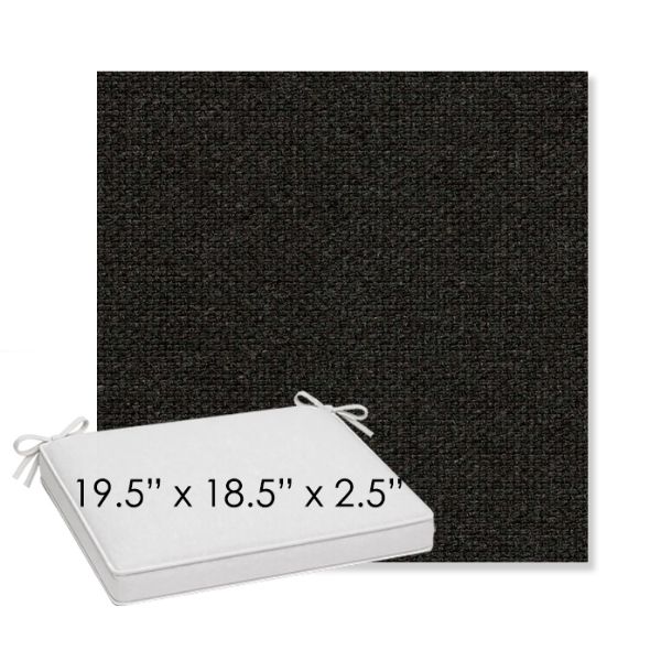 Picture of Source Coal | Sunbrella® 19.5" x 18.5" Outdoor Dining Cushion
