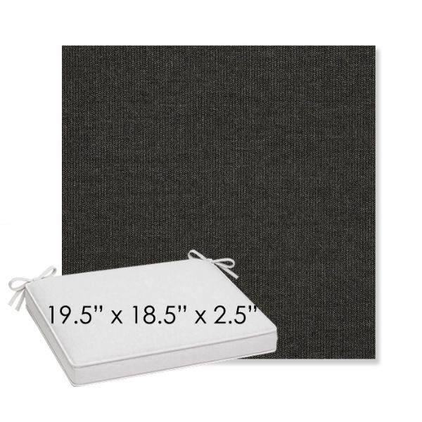 Picture of Spectrum Carbon | Sunbrella® 19.5" x 18.5" Outdoor Dining Cushion