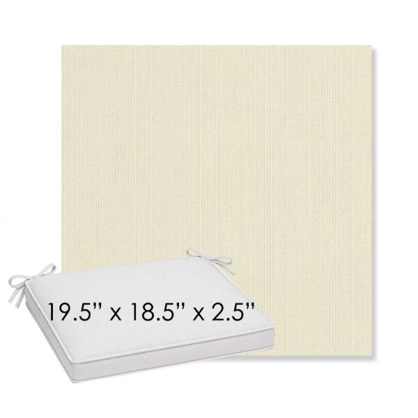 Picture of Spectrum Eggshell | Sunbrella® 19.5" x 18.5" Outdoor Dining Cushion