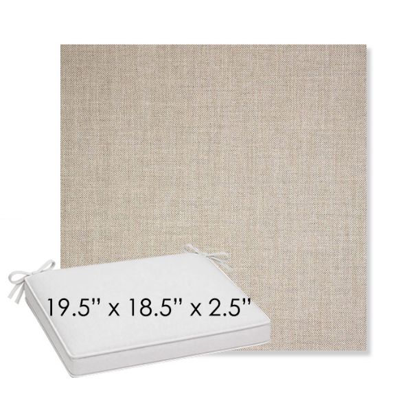 Picture of Switch Flax | Sunbrella® 19.5" x 18.5" Outdoor Dining Cushion