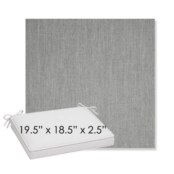 Picture of Switch Silver | Sunbrella® 19.5" x 18.5" Outdoor Dining Cushion