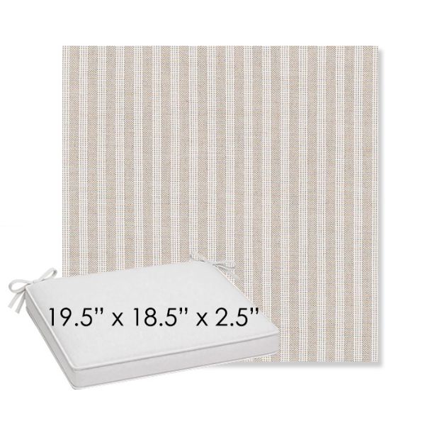 Picture of Tap Sand | Sunbrella® 19.5" x 18.5" Outdoor Dining Cushion