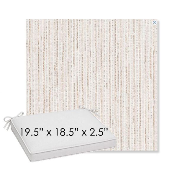 Picture of Tectonic Parchment | Sunbrella® 19.5" x 18.5" Outdoor Dining Cushion