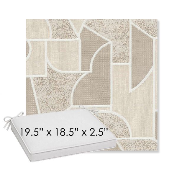Picture of Territory Alum | Sunbrella® 19.5" x 18.5" Outdoor Dining Cushion