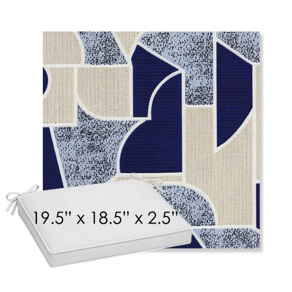 Picture of Territory Lazuli | Sunbrella® 19.5" x 18.5" Outdoor Dining Cushion