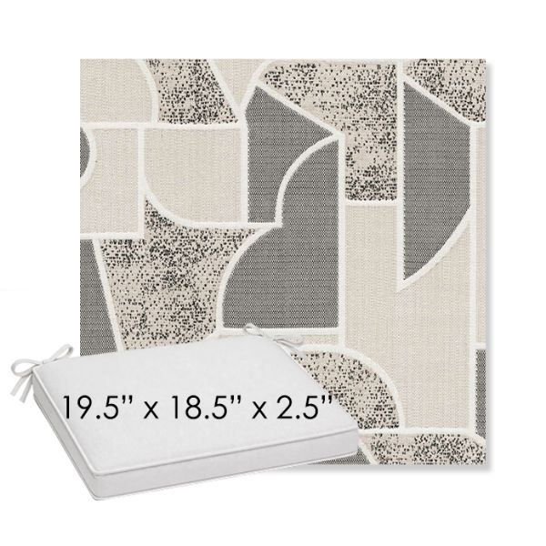 Picture of Territory Tin | Sunbrella® 19.5" x 18.5" Outdoor Dining Cushion