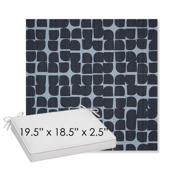 Picture of Toggle Blueprint | Sunbrella® 19.5" x 18.5" Outdoor Dining Cushion