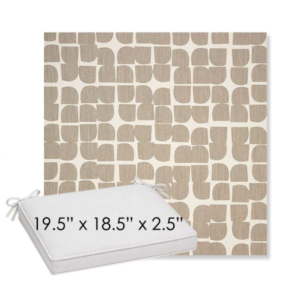 Picture of Toggle Driftwood | Sunbrella® 19.5" x 18.5" Outdoor Dining Cushion
