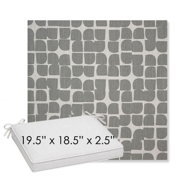Picture of Toggle Greystone | Sunbrella® 19.5" x 18.5" Outdoor Dining Cushion