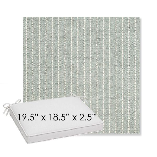 Picture of Trail Sky | Sunbrella® 19.5" x 18.5" Outdoor Dining Cushion