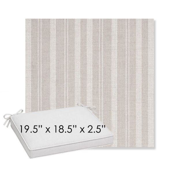 Picture of Tranquil Linen | Sunbrella® 19.5" x 18.5" Outdoor Dining Cushion