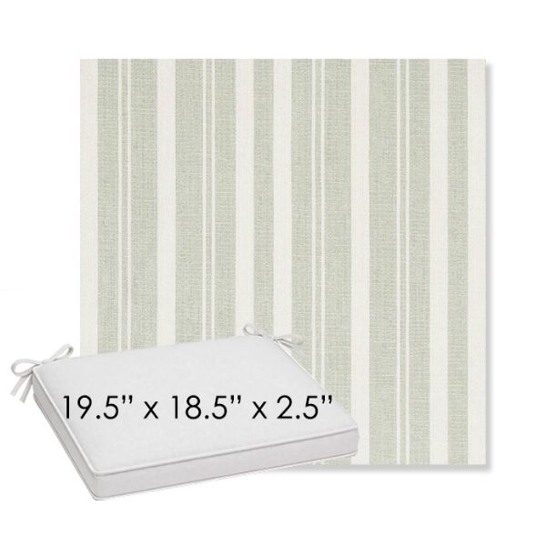 Picture of Tranquil Sage | Sunbrella® 19.5" x 18.5" Outdoor Dining Cushion