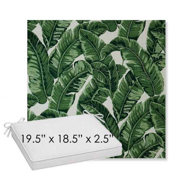 Picture of Tropics Jungle | Sunbrella® 19.5" x 18.5" Outdoor Dining Cushion