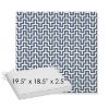 Picture of Underline Denim | Sunbrella® 19.5" x 18.5" Outdoor Dining Cushion