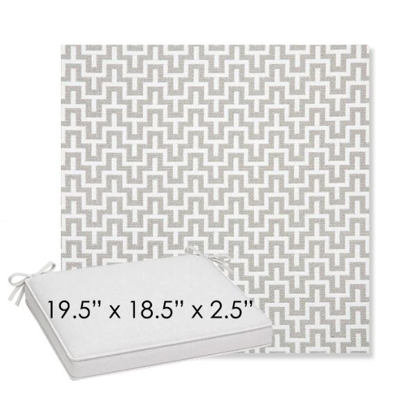 Picture of Underline Dove | Sunbrella® 19.5" x 18.5" Outdoor Dining Cushion